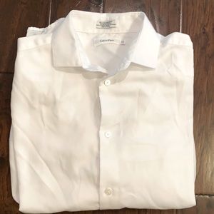 Calvin Klein White Button Down Long Sleeve